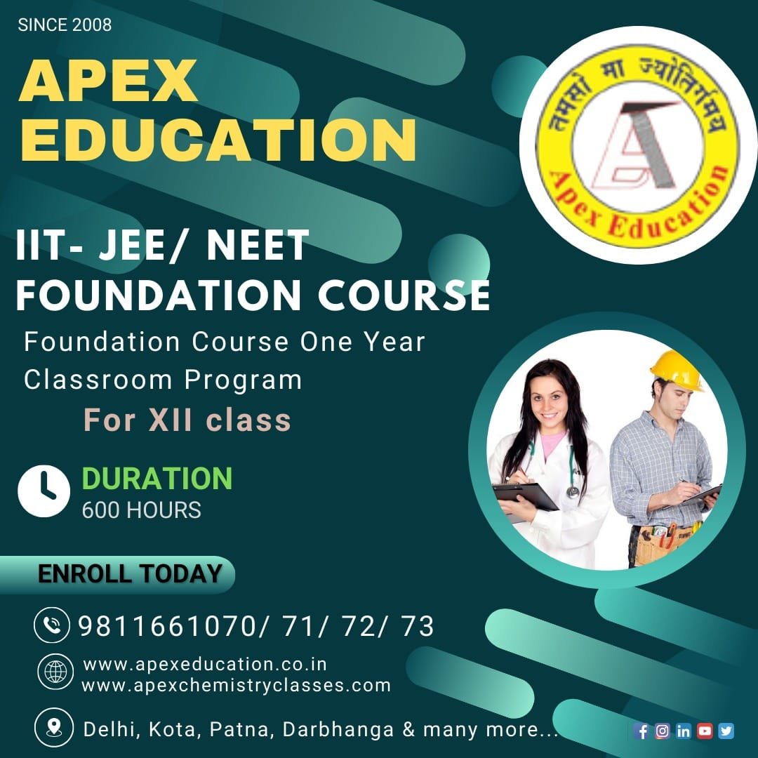 Foundation – II (XII Studying) : JEE (Main & Advance) (Offline | Online)